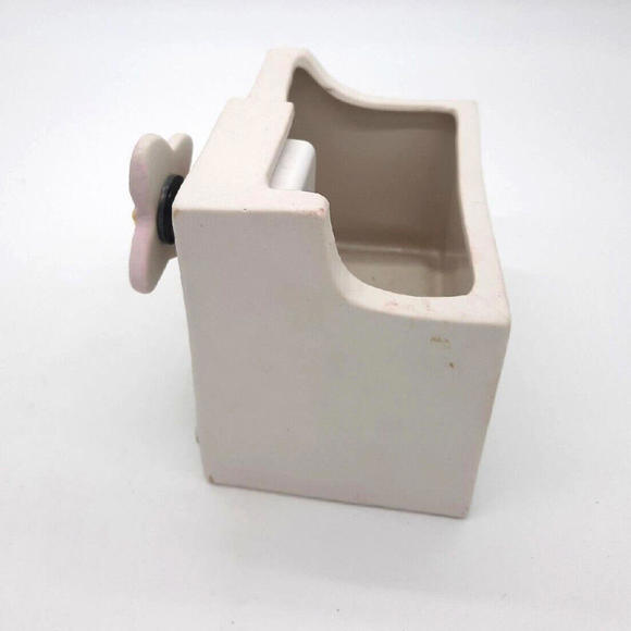 Vintage Napco Ceramic Nursery Musical Lullably Teddy Bear Butterfly Planter Vase - Picture 3 of 8